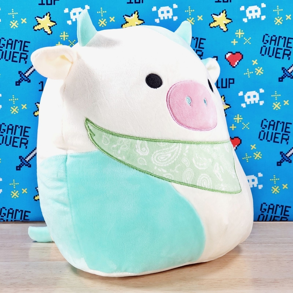 Squishmallow Belana the Valentine's Day Cow 11" 2022 UltraSoft Stuffed Plush NWT - Picture 2 of 12